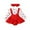 a-Red4230, variant on VNKIDY Valentine's Day Girls Toddlers Heart Prints Jumpsuit Set Ruffled Long Sleeve Suspender Skirt Bodysuit With Bow Headband For Daily Wear Leisure Romper