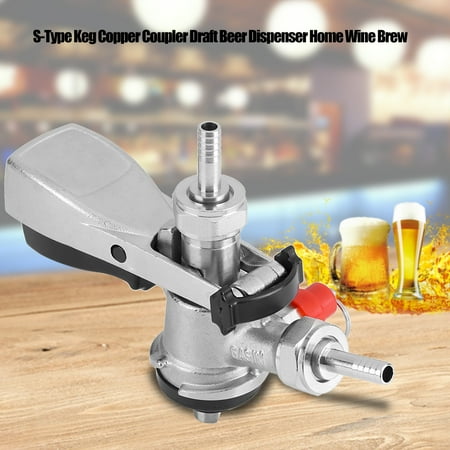 

Tebru S-Type Keg Copper Coupler Draft Beer Dispenser Home Wine Brew S Type keg Coupler Keg Copper Coupler