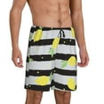 thumbnail image 2 of Wukai Lemon Men’s Short Pajama Pants With Pockets Soft Sleep Pj Shorts for Men-, 2 of 6
