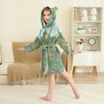 thumbnail image 4 of FORMRS Niños Bathrobe Unisex Hooded Robe Soft Plush Pajamas Sleepwear, Size 2-3T, Garden Scene, 4 of 7