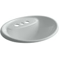 thumbnail image 1 of Kohler K-2839-4 Tides 20" Drop In Enameled Cast Iron Bathroom Sink - Grey, 1 of 2