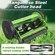 FDW Lawn Mower Grass Cutter Machine, with Collection Box (Push Reel Mower, 12mm to 45mm of Height)