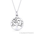 thumbnail image 1 of Tree-of-Life Charm Circle Pendant & Chain Necklace in .925 Sterling Silver, 1 of 1