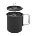 thumbnail image 3 of 2 piezas de aluminio tazas de agua té con mango plegable, tazas de agua de pesca de vajilla tazas de café para acampar para mochileros para mochileros, 3 of 8