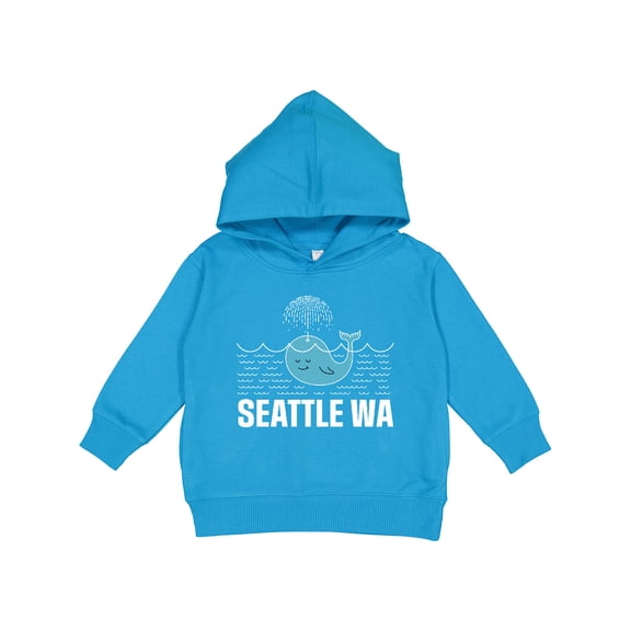 Inktastic Seattle Washington Cute Whale Travel Toddler Hoodie