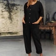 thumbnail image 1 of Fankiway Combinaison Décontractée d'Hiver pour Femmes, Pantalon à Boutons, Grande Taille, Liquidation, 1 of 7
