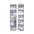 thumbnail image 3 of Over the Door Organizer with 5 Pockets Foldable Hanging Closet Storage Essentials Sundries Stuffed Animal Storage, 3 of 5