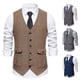 thumbnail image 2 of Chaleco de traje vintage para hombre con bolsillos tridimensionales y botonadura sencilla, 2 of 6