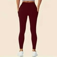 thumbnail image 5 of Women's Joggers Pants With Pocket Lightweight Athletic Leggings Tapered Lounge Pants For Workout, Yoga,Fitness Running Yoga Athletic Pants Burgundy, 5 of 9