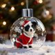 thumbnail image 1 of Adornos Navideños de Nieve para Perros | Bola de Cristal con Figuras de Cachorros con Gorro de Papá Noel | Varias Razas, Incluyendo Pastor Alemán, Chihuahua y Corgi | Decoración Colgante para Árbol d, 1 of 6