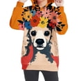 thumbnail image 2 of Sookity Girls Cute Dog Print Sweatshirts Kids Funny Graphic Clothes Casual Long Sleeve Shirts Crewneck Pullover Tops with Pockets Multicolor,150 Girl Hoodies, 2 of 6