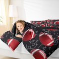 thumbnail image 4 of Manfei Rugby Football Comforter Sets Full Size, Sport Player Comforters & Duvets, Cartoon Ball Game Reversible Bedding Full Comforter Set, Breathable Room Decorative, 3pcs, 4 of 6