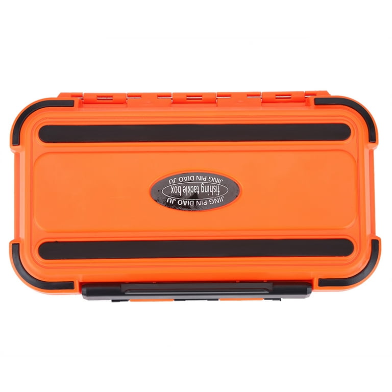 LIZEALUCKY Fishing Tackle Boxes, 2colors Fish Tackle Storage With  Adjustable Dividers, 24 Slots Fishing Tackle Accessories Waterproof Box[ Orange] 