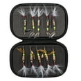 thumbnail image 2 of Fishing Lures Gear Kit, Salt Water Resistant Sequin Rotation Fishing Lure High Carbon Steel with Storage Case for Trout, 2 of 7
