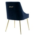 thumbnail image 2 of WestinTrends Carlo Upholstered Velvet Accent Chair with Gold Metal Legs, Navy Blue, 2 of 8