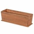 thumbnail image 5 of Leisure Season Newport Rectangular Tapered Wood Planter in Medium Brown, 5 of 5