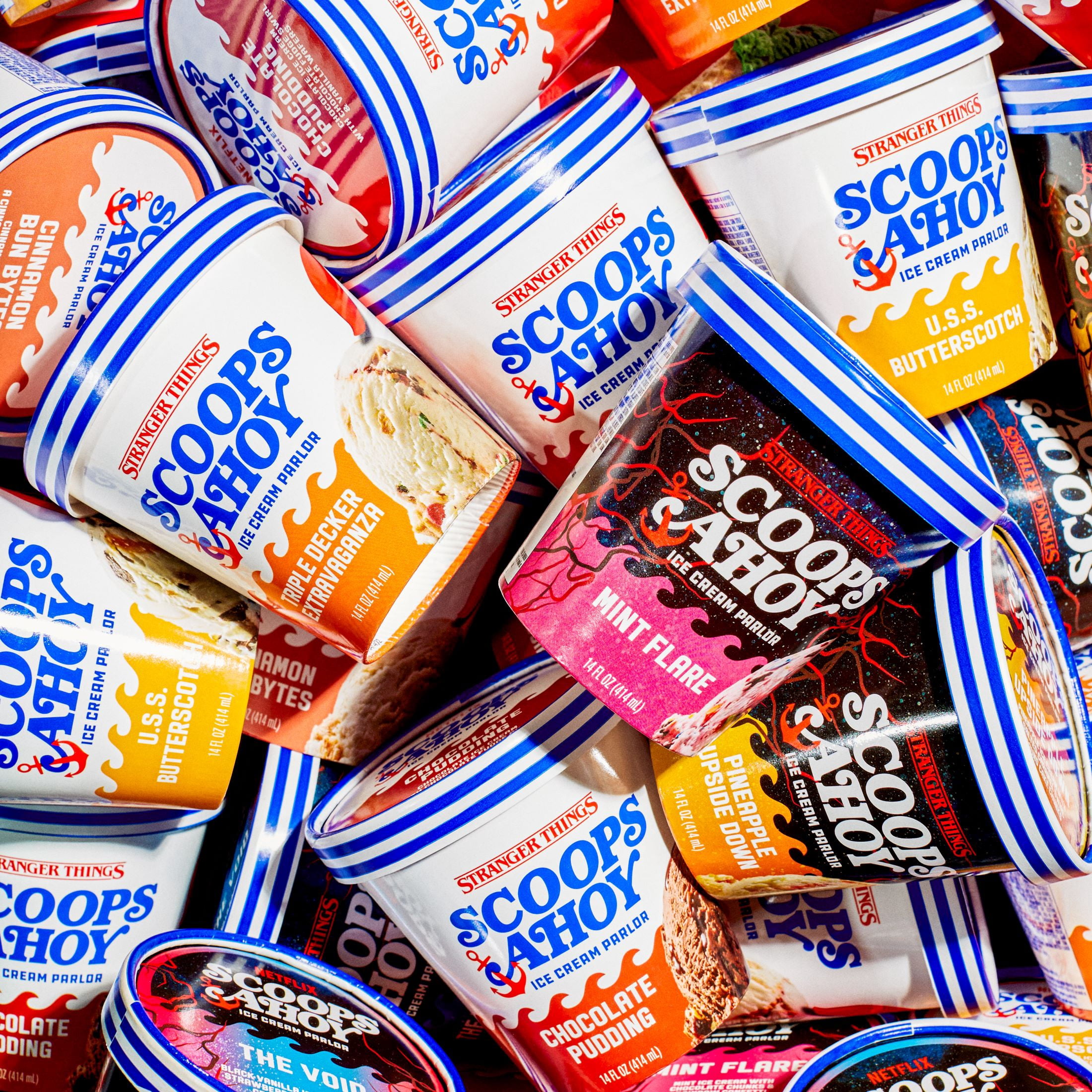 Scoops Ahoy Pineapple Upside Down Ice Cream, 14 fl oz Stranger Things Netflix
