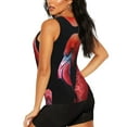 thumbnail image 3 of Womens Workout Tank Tops, Closeup Red Flamingo Portrait Racerback Tank Tops Quick Dry Vest Sleeveless Athletic Yoga Gym, 3 of 7
