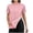 Pink, variant on Post Surgery Shirts for Women Short Sleeve Tear Away Tops Tear Away After Rotator Cuff Shirts Post Shoulder Surgery Shirts Women Chemo Port Adaptive Cloth Red XL