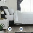 thumbnail image 6 of Martex 2-Piece Twin Reversible Comforter Set | Super Soft Lightweight | Grey/White Pinstripe, 6 of 9