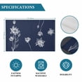 thumbnail image 6 of Navy Blue White Floral Placemats Set of 6, Abstract Art Summer Botanical Placemats for Dining Table, Place Mats for Kitchen Tabletop, Waterproof Wipeable Dining Table Mats Set, 6 of 9