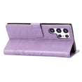 thumbnail image 7 of Designed for Samsung Galaxy S24 Ultra Case, Wrist Strap Flip Kickstand PU Leather Wallet Case Cash Card Slots Holder, Protective Shockproof Pattern Women Cover for Samsung Galaxy S24 Ultra,Lightpurple, 7 of 7