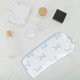 thumbnail image 4 of Bolsas de maquillaje de 1 Pc con patrón de lazo para viajar en blanco y azul de poliéster, 4 of 6