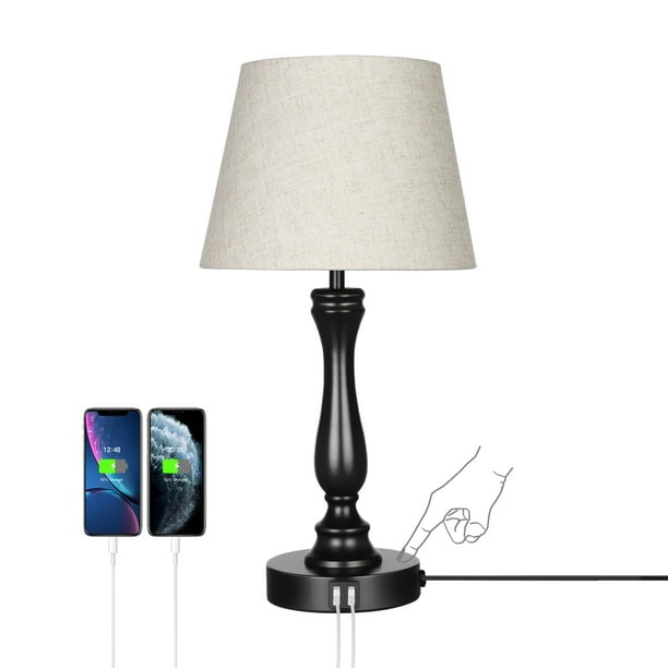 DEWENWILS Modern Bedside Table Lamp, 3Way Dimmable Touch Control Desk