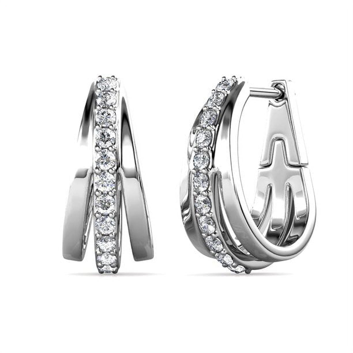 Cate & Chloe Bella 18k White Gold Plated Jewelry Set with Swarovski Crystals for Women, Gift for Her