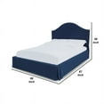 thumbnail image 4 of Jane Platform Queen Bed Storage Arched Headboard Upholstered Navy Blue, 4 of 5
