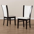 thumbnail image 6 of Baxton Studio Adley Faux Leather Dining Side Chair in White (Set of 2), 6 of 7