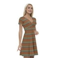 thumbnail image 1 of Women’s A Line Aztec Summer Dress, Retro Triangle Arrangement, Cross Wrap V Neck, 6 Sizes, by Ambesonne, 1 of 2