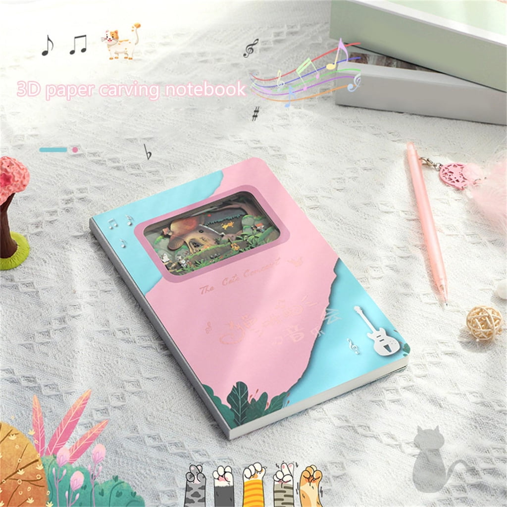 Cats Music Concer Notebook for Writing Drawing Noting, 120 Pages Gridded Journal