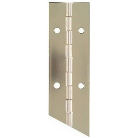 N148-320 1.5 x 48 in. Nickel Finish Continuous Hinge With Screws