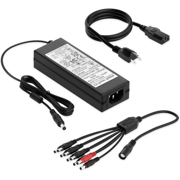 ANNKE 12V 5A Security Camera Power Adapter with 9-Way Splitter Cable Cord