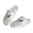 thumbnail image 2 of Daiia Colorful Poodle Dog Print Women’s Fuzzy Slippers Memory Foam Lightweight House Shoes Cozy Loafer Flannel House Shoes-35/36, 2 of 7