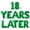 Green, variant on Letter Balloons - 18 YEARS LATER 16" Inch Alphabet Letters Foil Mylar Balloon 18th Birthday Party Banner (Gold)