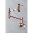 thumbnail image 3 of Kingston Brass KS310BPLAC Bel-Air Wall Mount Pot Filler Faucet, Antique Copper, 3 of 8