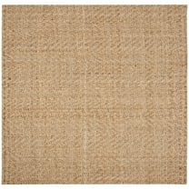 SAFAVIEH Natural Fiber Xavier Braided Jute Area Rug, Natural, 6' x 6' Square