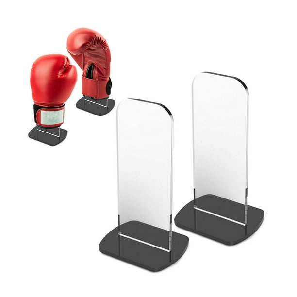 Soporte Acrílico Para Guantes De Boxeo Y Béisbol – Set De 2 Expositores Negros De 15x8x5 Cm, Para Almacenar Y Exhibir En Casa U Oficina
