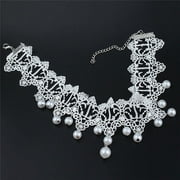 Trendy Sexy Lace Pearl Necklace Creative Romantic Women Jewelry Accessories
