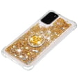 thumbnail image 4 of Funda para Samsung Galaxy S20 5G con Brillo Líquido Flotante, Purpurina, Parachoques y Anillo Giratorio Soporte, 4 of 5