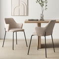 thumbnail image 4 of Gymax Ergonomic Dining Chairs, Beige (Set of 4), 4 of 10
