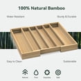 thumbnail image 6 of Larger Expandable Organizer Holder For Counter Drawer Insert - Compatible With Vertuo Capsules Tea Bags Storage (natural) 10.8" -19"w X15.67"dx1.9"h, 6 of 7