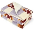 thumbnail image 4 of Southwest Throw Blanket, Aztec Blanket for Couch or Room Decor, Reversible Comfy Fluffy Mexican Blanket, Gift Blanket, inches Southwestern Purple Southwestern Purple, 4 of 7