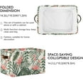 thumbnail image 3 of GZHJMY Collapsible Storage Basket Flowers and Leaves Rectangular Storage Bins Baskets Toys Storage Bins with Handles for Bedroom Home Office 1PCS, 3 of 7