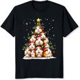 thumbnail image 2 of 100% Cotton Christmas Tree Guinea Pig Holiday Cute Animal Xmas Tree Design T-Shirt For Women And Men Festive Gift Wear, 2 of 5