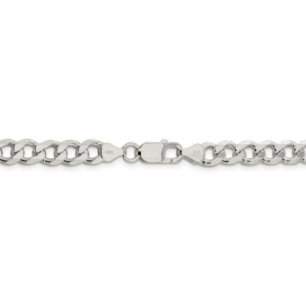 Jewelry Stores Network 30 Inch Sterling Silver 7.5 mm Curb Chain Necklace 30 Inch Walmart