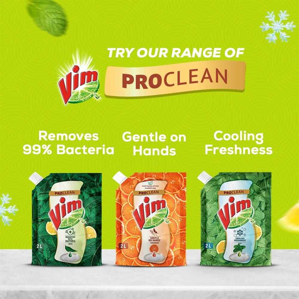 Vim Dishwash Anti Smell Liquid 2 Liter Pack