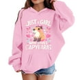 thumbnail image 3 of Tiijoy Big Girls Hoodie Capybara Print Casual Hooded Sweatshirt Pullover, Sizes 8-9, 3 of 3